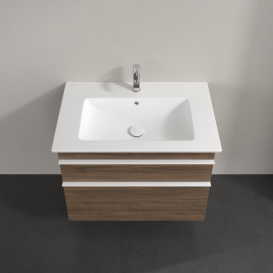 Тумба под раковину Villeroy & Boch Venticello 75,3х50,2 см ДСП дуб аризона/ручка алюминий белый A92502VH