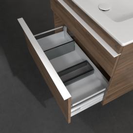 Тумба под раковину Villeroy & Boch Venticello 75,3х50,2 см ДСП дуб аризона/ручка алюминий белый A92502VH