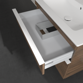 Тумба под раковину Villeroy & Boch Venticello 75,3х50,2 см ДСП дуб аризона/ручка алюминий белый A92502VH