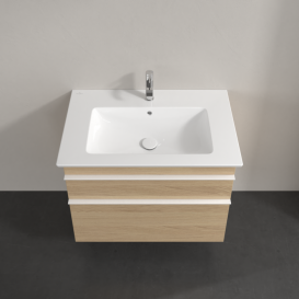 Тумба под раковину Villeroy & Boch Venticello 75,3х50,2 см ДСП северный дуб/ручка алюминий белый A92502VJ