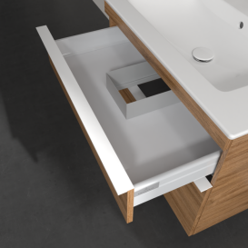 Тумба під раковину Villeroy & Boch Venticello 75,3х50,2 см ДСП дуб канзас/ручка алюміній білий A92502RH