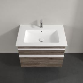 Тумба под раковину Villeroy & Boch Venticello 75,3х50,2 см ДСП каменный дуб/ручка алюминий белый A92502RK