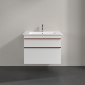 Тумба під раковину Villeroy & Boch Venticello 75,3х50,2 см МДФ глянсовий білий/ручка мідь A92505DH