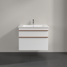 Тумба под раковину Villeroy & Boch Venticello 75,3х50,2 см ДСП/МДФ белый матовый/ручка медь A92505MS