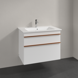 Тумба под раковину Villeroy & Boch Venticello 75,3х50,2 см ДСП/МДФ белый матовый/ручка медь A92505MS