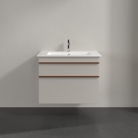 Тумба под раковину Villeroy & Boch Venticello 75,3х50,2 см ДСП мягкий серый/ручка медь A92505VK