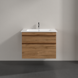 Тумба под раковину Villeroy & Boch Venticello 75,3х50,2 см ДСП дуб канзас/ручка медь A92505RH