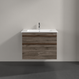 Тумба под раковину Villeroy & Boch Venticello 75,3х50,2 см ДСП каменный дуб/ручка медь A92505RK