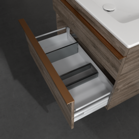 Тумба под раковину Villeroy & Boch Venticello 75,3х50,2 см ДСП каменный дуб/ручка медь A92505RK