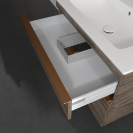 Тумба под раковину Villeroy & Boch Venticello 75,3х50,2 см ДСП каменный дуб/ручка медь A92505RK