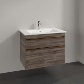 Тумба под раковину Villeroy & Boch Venticello 75,3х50,2 см ДСП каменный дуб/ручка медь A92505RK