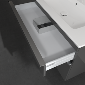 Тумба под раковину Villeroy & Boch Venticello 95,3х50,2 см МДФ глянцевый серый/ручка хром A92601FP