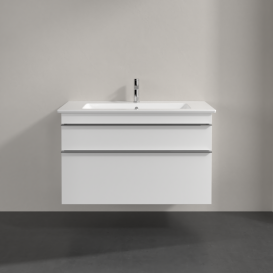 Тумба под раковину Villeroy & Boch Venticello 95,3х50,2 см ДСП/МДФ белый матовый/ручка хром A92601MS