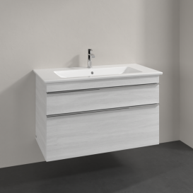 Тумба под раковину Villeroy & Boch Venticello 95,3х50,2 см ДСП/МДФ белое дерево/ручка хром A92601E8