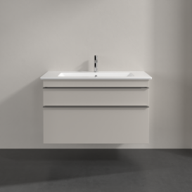 Тумба під раковину Villeroy & Boch Venticello 95,3х50,2 см ДСП м'який сірий/ручка хром A92601VK