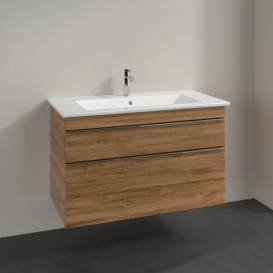 Тумба под раковину Villeroy & Boch Venticello 95,3х50,2 см ДСП дуб канзас/ручка хром A92601RH