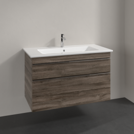 Тумба под раковину Villeroy & Boch Venticello 95,3х50,2 см ДСП каменный дуб/ручка хром A92601RK