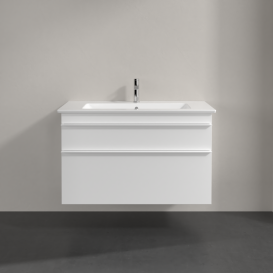 Тумба під раковину Villeroy & Boch Venticello 95,3х50,2 см ДСП/МДФ білий матовий/ручка алюміній білий A92602MS