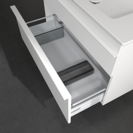 Тумба під раковину Villeroy & Boch Venticello 95,3х50,2 см ДСП/МДФ білий матовий/ручка алюміній білий A92602MS