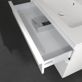 Тумба під раковину Villeroy & Boch Venticello 95,3х50,2 см ДСП/МДФ білий матовий/ручка алюміній білий A92602MS