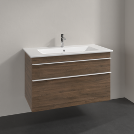 Тумба под раковину Villeroy & Boch Venticello 95,3х50,2 см ДСП дуб аризона/ручка алюминий белый A92602VH