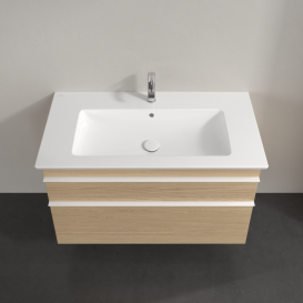 Тумба под раковину Villeroy & Boch Venticello 95,3х50,2 см ДСП северный дуб/ручка алюминий белый A92602VJ