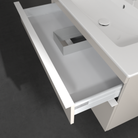 Тумба под раковину Villeroy & Boch Venticello 95,3х50,2 см ДСП мягкий серый/ручка алюминий белый A92602VK