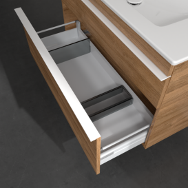 Тумба под раковину Villeroy & Boch Venticello 95,3х50,2 см ДСП дуб канзас/ручка алюминий белый A92602RH