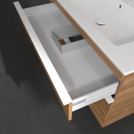 Тумба под раковину Villeroy & Boch Venticello 95,3х50,2 см ДСП дуб канзас/ручка алюминий белый A92602RH