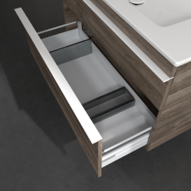 Тумба под раковину Villeroy & Boch Venticello 95,3х50,2 см ДСП каменный дуб/ручка алюминий белый A92602RK