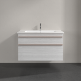 Тумба под раковину Villeroy & Boch Venticello 95,3х50,2 см ДСП/МДФ белое дерево/ручка медь A92605E8