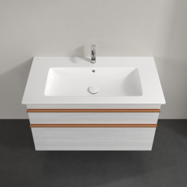 Тумба под раковину Villeroy & Boch Venticello 95,3х50,2 см ДСП/МДФ белое дерево/ручка медь A92605E8