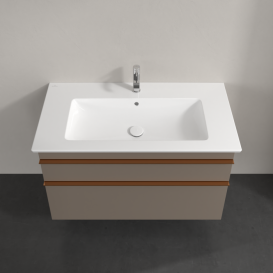 Тумба под раковину Villeroy & Boch Venticello 95,3х50,2 ДСП трюфель серый/ручка медь A92605VG