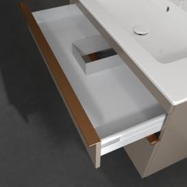 Тумба под раковину Villeroy & Boch Venticello 95,3х50,2 ДСП трюфель серый/ручка медь A92605VG