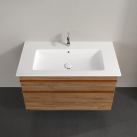 Тумба под раковину Villeroy & Boch Venticello 95,3х50,2 см ДСП дуб канзас/ручка медь A92605RH