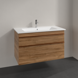 Тумба под раковину Villeroy & Boch Venticello 95,3х50,2 см ДСП дуб канзас/ручка медь A92605RH