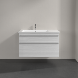 Тумба под раковину Villeroy & Boch Venticello 95,3х50,2 см ДСП/МДФ белое дерево/ручка хром A92701E8