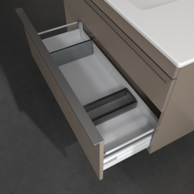 Тумба под раковину Villeroy & Boch Venticello 95,3х50,2 ДСП трюфель серый/ручка хром A92701VG