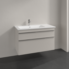 Тумба под раковину Villeroy & Boch Venticello 95,3х50,2 см ДСП мягкий серый/ручка хром A92701VK