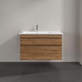 Тумба под раковину Villeroy & Boch Venticello 95,3х50,2 см ДСП дуб канзас/ручка хром A92701RH