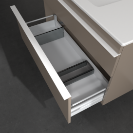 Тумба под раковину Villeroy & Boch Venticello 95,3х50,2 ДСП трюфель серый/ручка алюминий белый A92702VG