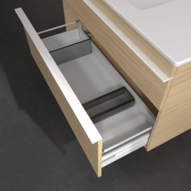 Тумба под раковину Villeroy & Boch Venticello 95,3х50,2 см ДСП северный дуб/ручка алюминий белый A92702VJ