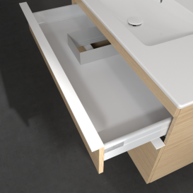 Тумба под раковину Villeroy & Boch Venticello 95,3х50,2 см ДСП северный дуб/ручка алюминий белый A92702VJ