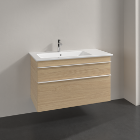 Тумба под раковину Villeroy & Boch Venticello 95,3х50,2 см ДСП северный дуб/ручка алюминий белый A92702VJ