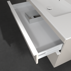 Тумба под раковину Villeroy & Boch Venticello 95,3х50,2 см ДСП мягкий серый/ручка алюминий белый A92702VK