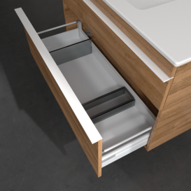 Тумба под раковину Villeroy & Boch Venticello 95,3х50,2 см ДСП дуб канзас/ручка алюминий белый A92702RH