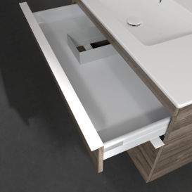 Тумба под раковину Villeroy & Boch Venticello 95,3х50,2 см ДСП каменный дуб/ручка алюминий белый A92702RK