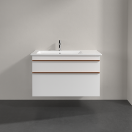 Тумба под раковину Villeroy & Boch Venticello 95,3х50,2 см МДФ глянцевый белый/ручка медь A92705DH