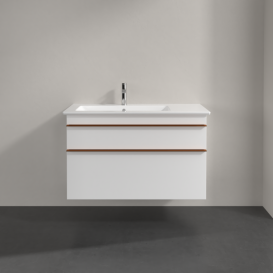 Тумба под раковину Villeroy & Boch Venticello 95,3х50,2 см ДСП/МДФ белый матовый/ручка медь A92705MS