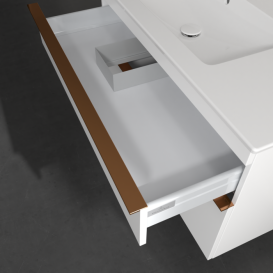 Тумба под раковину Villeroy & Boch Venticello 95,3х50,2 см ДСП/МДФ белый матовый/ручка медь A92705MS